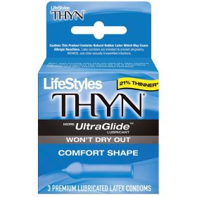 Lifestyles Thyn Lubricated Condoms - 3 Pack **