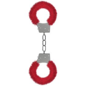 Beginner's Furry Handcuffs - Red **