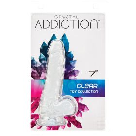 Crystal Addiction Dong W/ Balls-Clear 7" **