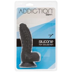 Addiction Ben , 7 Inches Dildo W/Balls  (Black)**