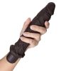 Dr. Skin Silicone Dr. Richard Vibrating Dildo-Brown 9"