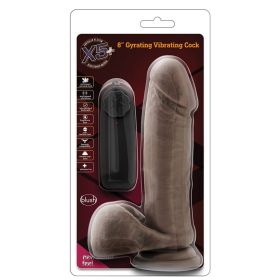 X5 Plus Gyrating Vibrating Cock-Chocolate 8" **