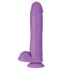 Neo Elite Silicone Dual Density Cock with Balls-Neon Purple 11"