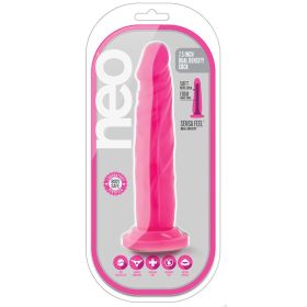 Neo - 7.5 Inch Dual Density Cock - Neon Pink **