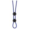 Stay Hard Silicone Double Loop Cock Ring-Blue