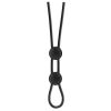 Stay Hard Silicone Double Loop Cock Ring-Black