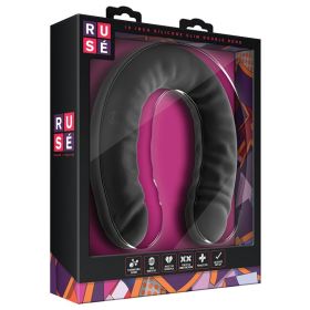 Ruse Silicone Double Headed Dildo-Black 18"