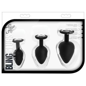 Luxe - Bling Plugs Training Kit - Black With White Gems **