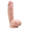Dr. Skin Glide Self Lubricating Dildo with Balls-Vanilla 8.5"