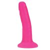 Neo Elite Silicone Dual Density Cock-Neon Pink 6"