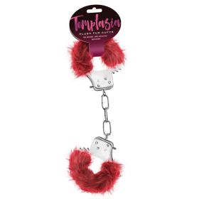Temptasia - Plush Fur Cuffs - Burgundy**