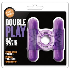 Play With Me Dual Vibrating Cockring-Purple **