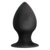 Anal Adventures Platinum Silicone Anal Stout Plug Medium Black