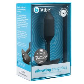 B-Vibe Vibrating Snug Plug-Black M **