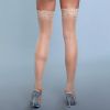 BeWicked Keep A Secret Thigh Highs-Nude O/S