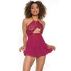 Coquette Babydoll & G-String-Wine O/S