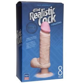 The Realistic Cock Ultraskyn Vibrating 8" - Vanilla **