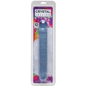 Crystal Jellies Double Dong-Clear 12"