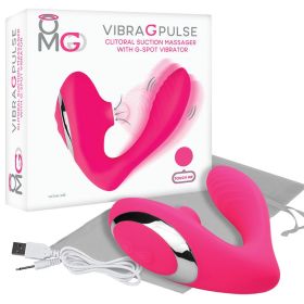 OMG Clitoral Suction Massager with G-Spot Vibrator-Pink **