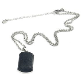 Eye Of Love Dogtag Necklace-Silver