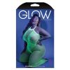 Fantasy Lingerie Glow Moonbeam Crotchless Bodystocking-Neon Green Queen