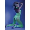 Fantasy Lingerie Glow Moonbeam Crotchless Bodystocking-Neon Green O/S