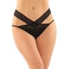 Fantasy Lingerie Daphne Brazilian-Cut Panty-Black L/XL