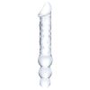 Glas Double Ended Glass Dildo with Anal Beads 12"