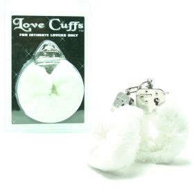 Plush Love Cuffs - White**