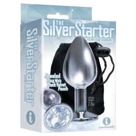 The 9's the Silver Starter Bejeweled Stainless Steel Plug - Diamond **
