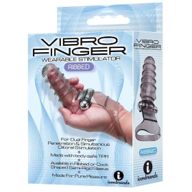 The 9's VibroFinger Massager-Grey **
