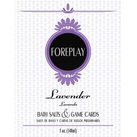 Bath Salts & Game Cards Foreplay-Lavender 5oz **