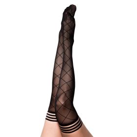 Kixes Anna Sheer Diamond-Black Size D **