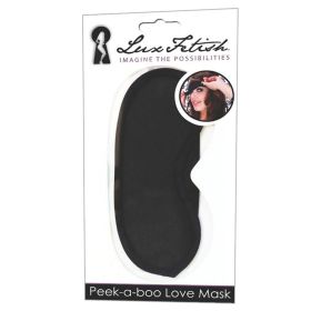 Lux Fetish Peek-A-Boo Love Mask-Black **