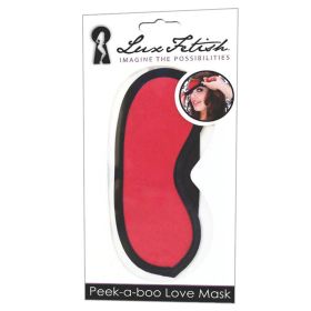 Lux Fetish Peek-A-Boo Love Mask-Red **
