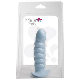 Maia Paris Silicone Swirl Dong-Pastel Blue 6" **