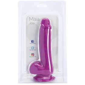 Maia Josi Silicone Dong-Dark Purple 8" **