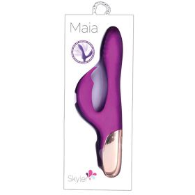 Maia Skyler Rechargeable Bendable Rabbit-Purple 8.5" **