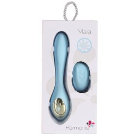 Maia Harmonie Remote Control Bendable Couples Vibrator-Blue 8.5" **