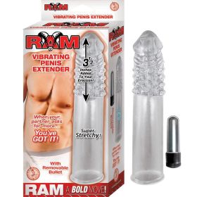 Ram Vibrating Penis Extender - Clear **