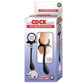 My Cockring Butt Plug-Black **