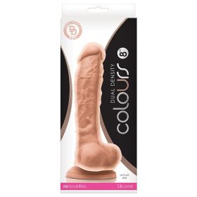 Colours Dual Density Dildo- White 8" **