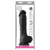 Coloursoft Dildo-Black 8"