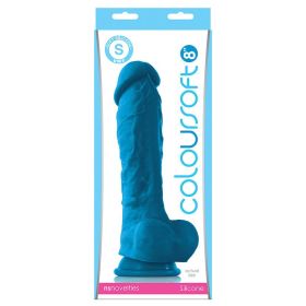 Coloursoft Dildo-Blue 8" **
