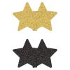 Pretty Pasties Glitter Stars-Blk/Gold ...