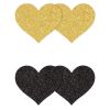 Pretty Pasties Glitter Hearts-Blk/Gold...
