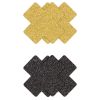 Pretty Pasties Glitter Cross-Blk/Gold ...