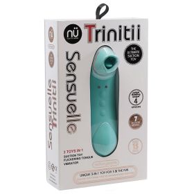 Sensuelle Trinitii 3-in-1 Suction Tongue-Electric Blue **
