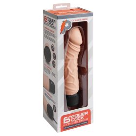 Powercocks Realistic Vibrator-Nude 6.5"