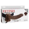 Fetish Fantasy Series Hollow Strap-On with Balls-Chocolate 9"